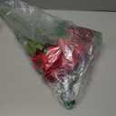 Laelfe 12 pcs Artificial Red Roses Flowers Long Stem Fake Silk Rose for Home Wendding Decorations (Red)