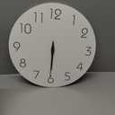 Mosewa Wall Clock Battery Operated 8 Inch White Silent Non Ticking Simple Minimalist Wooden Decorative for Kitchen Bathroom Bedroom Living Room Office