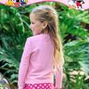 Disney Mickey and Friends Girl Two Piece Long Sleeve Swimsuit Rashguard Bathing Suit (2Y, Pink)