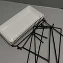 MALACASA 3 Tier Serving Trays for Party, Porcelain Serving Platters and Trays, 12 Inch Tiered Tray Stand, Fruit Tray, Trays for Serving Food, White Dessert Stand with Collapsible Sturdier Metal Rack, White