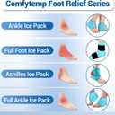Comfytemp Ankle Foot Ice Pack Wrap for Plantar Fasciitis Relief, Ankles Brace for Sprain, Heel Spur, Swelling, Achilles Tendonitis, Cold Bag for Injuries Reusable, Hot Cold Compress, 1 Pack (Blue)