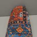 Lahome Boho Machine Washable Rugs - 5x7 Area Rugs for Living Room Non-Slip Oriental Throw Bedroom Rug Ultra-Thin Large Office Dining Room Rug Accent Floor Carpet for Kitchen Laundry Room (Rust)