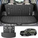 Cartist Cargo Mat & Backrest Mat Fits for Kia Telluride 2020 2021 2022 2023 2024 2025 (7/8 Passenger) All Weather TPE Trunk mat for Telluride Car Accessories for Telluride 2020-2025