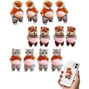 3 x 3D Cute Animal Belly Soft Silicone Bumper Pad for Phone,Laptop,Door,Cabinet | Fun 3D silicone pads (6-Pairs)! Silent shock-absorbing bumpers for doors, cabinets, fridges, phones & laptops.