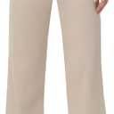 iChosy Womens High Waist Wide Straight Leg Trousers Casual Slacks Dress Pants with Pockets, 12 Tall 