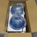 Blue Glass Pendant Lights Kitchen Island Lighting Globe Pendant Light Fixtures Modern Pendant Lighting for Kitchen Island Bedroom Living Dining Room Light Fixture(7.87in, 2-Pack)