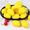 MAQUITA 25 Artificial Lemons Artificial Fruits Fake Lemons Lifelike Lemonade Simulation Party Kitchen Table Summer Decorations Vase Filler Photographic Props