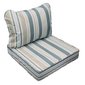 AAAAAcessories Outdoor Chair Cushions, 25.5 x 25.5 x 5 + 19 in, Set of 2