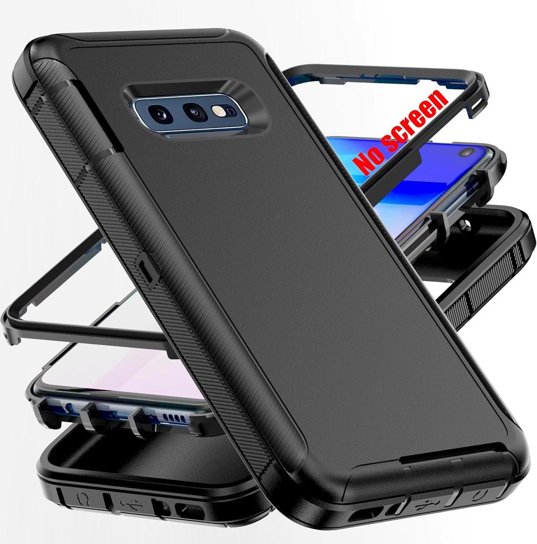 AYMECL for S10e Case,[Military Grade] 3 in 1 Full Body Shockproof Dust/Drop Proof Heavy Duty Protection Cover,for Samsung Galaxy S10e 5.8 Inch,Black