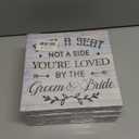 Wedding Reception Sign Canvas Print Wall Art Decor Pick a Seat Not a Side You're Loved Sign Painting Plaque Rustic Wedding Ceremony Decoration (8 X 8 inch, Framed), 7 Count