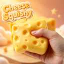 Cheese Squishy Toy, Slow-Rising Cheese Squishy Squeeze Block, Stress Balls for Adults, Stress & Anxiety Relief Fidget Gift,Stress-Relief Set for the Office and Classroom (4PCS)