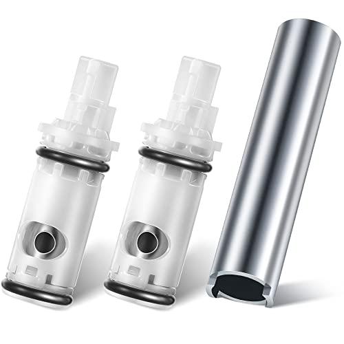 Enhon 3 Pcs Faucet Cartridge Replacement Kit Compatible with Moen 1224 1224B Cartridge Retainer Removal Tool for Double Handle Tub Shower, Faucet Bathtub Valve Repair