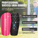 Soccer Shin Guards for Kids Youth, Toddler Shin Pads with Sleeves and Long Soccer Socks for Age 2-12 Boys & Girls Toddler Children Teenagers, Protective Lightweight Soccer Equipment