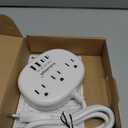 European Travel Plug Adapter with USB C, Multi Country Outlet Adapter with 3 AC Outlets and 4 USB Ports, Type C Plug Adapter for US to Most of Europe Iceland Spain Italy France Germany etc