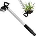 Weeding Puller Tool 8 Tooth, Manual Weed Rake Weeder Remover Tool Gardening, Dandelion Gardenia Uprooting Tool for Yard, Lawn, Patio and Garden