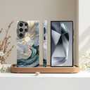 Case for Samsung Galaxy S23 Ultra,Ocean Waves Sunrise Phone Case Drop Resistant Glossy 2 in 1 Solid Dual-Layer Cover for Girl Women