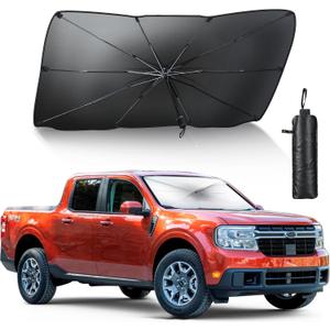Car Windshield Sun Shade Umbrella, Foldable Car Umbrella Sunshade Cover Protect Vehicle from UV Sun, Easy to Store and Use, Keeps Vehicle Cool, Fit Most Vehicle (57 x 31 inches)