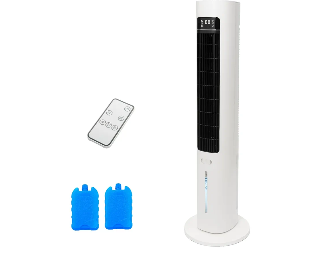 Windowless Portable Air Conditioner, 41” Evaporative Air Cooler with Remote, Swamp Cooler 3 Models,12H Timer, 70°Oscillation Tower Air Conditioner 3L Water Tank & 2 Ice Packs for Room Bedroom Office