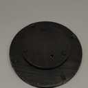 9" Oak Bathroom Vanity Tray Turntable for Perfume Candle, Round Wooden Decorative Tray for Kitchen Sink Countertop Organizer, Bathroom Counter Organizer for Skincare Makeup, Farmhouse Black Gold