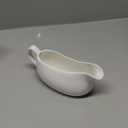 Nucookery Large 18 Oz Gravy Boat with Warmer, White Fine Porcelain Saucier with Big Dripless Lip Spout, Gravy Bowl For Thanksgiving, Warming Sauces, Salad Dressings, Microwave & Freezer Safe(Modern)