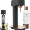 Ruby 2 Sparkling Water Maker - Silent Carbonated Water Machine Made of Robust Long-Lasting Aluminium & 1L Water Bottle - Without CO2 Cylinder - Colour Black Copper