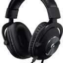 Logitech G Pro X Wired Gaming Headset: Blue VO!CE Detachable Boom Mic, DTS 7.1, 50 mm Drivers, USB/3.5mm Aux, Spare Memory Foam Ear Pads, USB DAC & Bag Included, for PC, Xbox, PS5, PS4 - Black