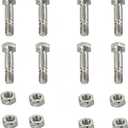 52100100 Shear Pins and Nuts Fits for Ariens Ariens 521001 00659100 John Deere AM136890 Rotary 5575 Snow Blower (8pk)