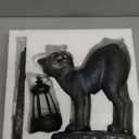 Outdoor Christmas Decorations Gifts Cat Garden Statues with Solar Lights, Fall Home Decor Cat Figurines for Lawn,Patio,Balcony,Porch,Yard Art Ornament- Birthday Gifts for Women Grandma Sister