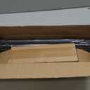 Black Aluminum Curtain Rods for Windows,1 Inch Adjustable Curtain Rod 72-144,Heavy Duty Drapery Rods with Thicken Bracket, Decorative Modern Single Rod with Aluminum Finials