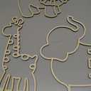 Yulejo 3 Pieces Nursery Wall Decor Jungle Theme Nursery Decoration Wooden Woodland Safari Animal Wall Decor with Glue Points for Bedroom