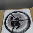 Black Flush Mount Ceiling Light, 2- Light Caged Crystal Chandelier, Small Drum Hallway Light fixtures Ceiling Mount, 11 INCH Black Pendant Light (2-Light)