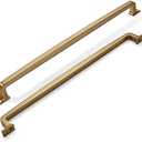 khtumeware 6 Pack 12 Inch Cabinet Handles Brushed Brass & Gold Drawer Pulls
