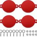 Xuhal 4 Pcs Fire Department Connection Caps FDC Caps Aluminum 2-1/2'' Fire Sprinkler Covers with Screws FDC Connection Hose Fitting for Hydrant Accessory