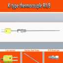 2 Packs K-Type thermocouple Probe R1/8 Thread Measurement Range 0F -1800F