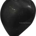 Amazing Gemstone Shungite Crystal Heart Palm Stone - Pocket Massage Worry Stone for Natural Body Chakra Balancing, Reiki Healing and Crystal Grid