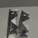 Stainless Steel Stove Gap Covers,Stove Gap Filler, Range Trim Kit, Stove Gap Guards, Heat Resistant and Easy to Clean, Easy retractable Length 13.8" to 27.5", Width 0.79", Black (2PCS)