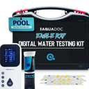Eagle Ray Digital Pool Water Test Kit by AquaDoc with Digital Water Tester and 30 Pool Test Strips for Chlorine, Bromine, Total Hardness, Cyanuric Acid, Alkalinity, and pH