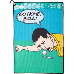 Funny Golf Towel, Printed Golf Towels for Golf Bags with Clip, Golf Gift for Men Husband Boyfriend Dad, Birthday Gifts for Fan - Go Home Ball