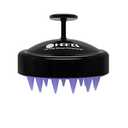 HEETA Scalp Massager Hair Growth, Soft Silicone Scalp Scrubber Shampoo Brush for Exfoliation, Dandruff Removal Head Massage Stress Relax, Wet & Dry Use for Thick Thin Curly Hair Care, Black