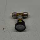 SharkBite 1/2 Inch Pressure Gauge Tee, Push-to-Connect Brass Plumbing Fitting, 24436