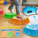 Flooyes Stepping Stones for Kids, 5PCS Light Up & Music Non-Slip Stepping Stones, Sensory Toys for Toddler Balance & Coordination Skills, Indoor & Outdoor Toys for Toddlers Ages 3-5