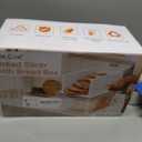 Kiss Core Upgrade Bread Slicer for Homemade Bread with Bread Box, Bread Slicing Guide Adjustable Width, Foldable and Compact Cutting Guide with Crumb Tray, Suitability for Homemade Bread, Bagels,Cakes