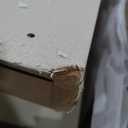 Homes: Inside + Out Naomi Modern Decorative Accent LED Console Table with W-Shaped Legs and Remote, Wood Entryway Furniture for Living Room, Hallway, Entrance, Small Spaces, Black