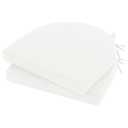 Topotdor Outdoor Chair Cushions Set of 2, 17"x16"x2" Waterproof Patio Chair Cushions for Outdoor Furniture, Round Corner Outdoor Seat Chair Pads with Ties for Patio Garden Dining Office, White