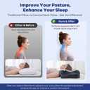 DONAMA Cervical Neck Pillow for Pain Relief, Cervical Pillow with Memory Foam Ergonomic Pillows with Dual Heights for Back, Stomach and Side Sleepers Kids' Floor Pillows Cushions (Light Grey, 2715")