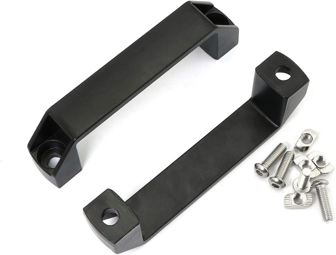 2-Pack Black Aluminium Alloy Handle Rectangular Industrial Pull Handle for 30 Series Aluminum Extrusion Profile Accessories 120mm