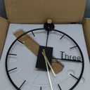 Cuspin 20 inch Modern Wall Clock with Swing Pendulum, Battery Operated Silent Non-Ticking Metal Wall Clock for Living Room Decor, Decorative Hanging Clock for Bedroom, Office, Kitchen, Home Wall