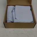 FUTEI Light Blue Decorative Throw Pillow Covers 24x24 Inch Set of 2,Double Stitch Scalloped Bordered Soft Chenille European Cushion Cases, Modern Home Decor for Couch Bed Living Room