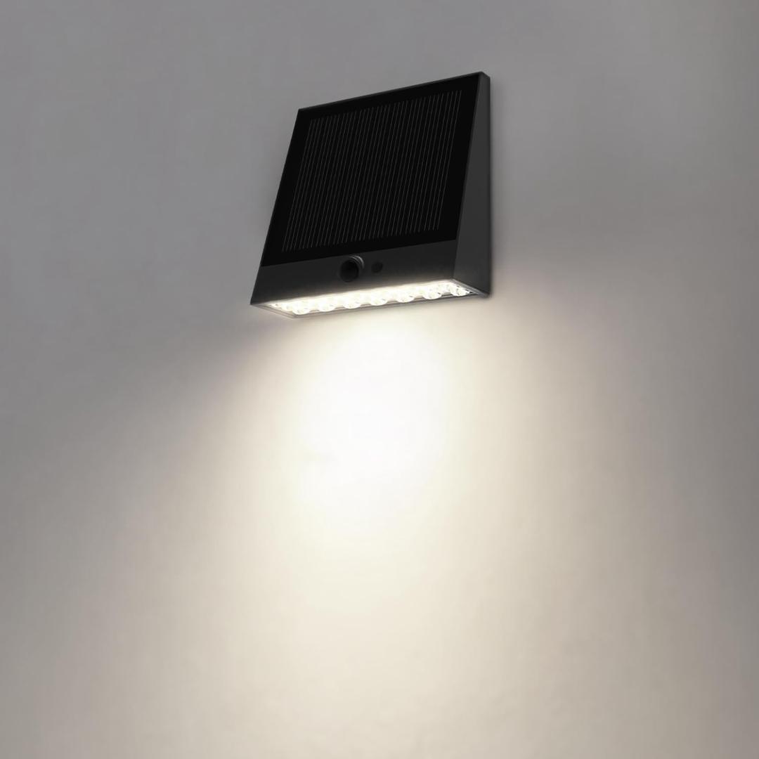 Solar Outdoor Lights, 1000LM IP65 Waterproof Solar Flood Lights with 4 Modes, 4000K Motion Sensor Solars Wall Light for House Number, Porch, Front door, Backyard