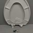 Bemis 7300SLEC Slow Close Toilet Seat, Easy Clean Hinges and Durable Plastic Seat, Made in USA, Elongated, White